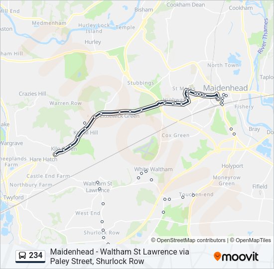 234 Bus Line Map