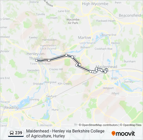 239 Bus Line Map