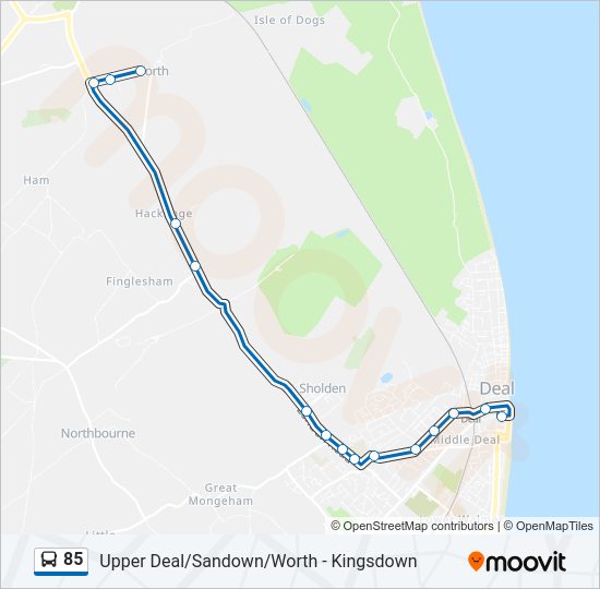 85 Bus Line Map