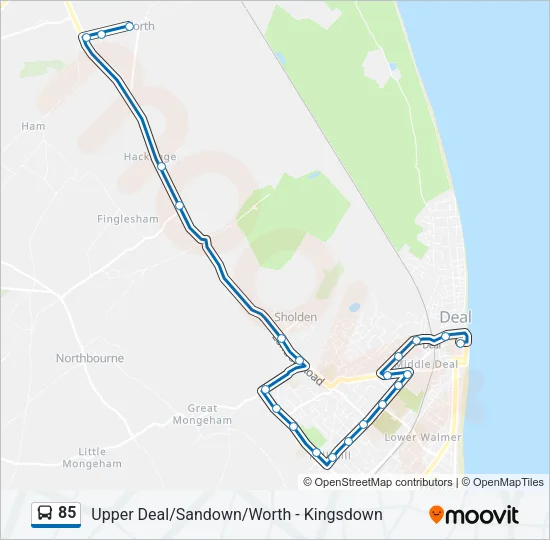 85 Bus Line Map