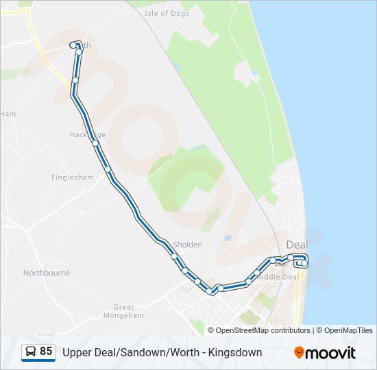 85 Bus Line Map
