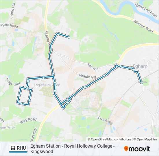 rhu Route Schedules, Stops & Maps Egham (Updated)