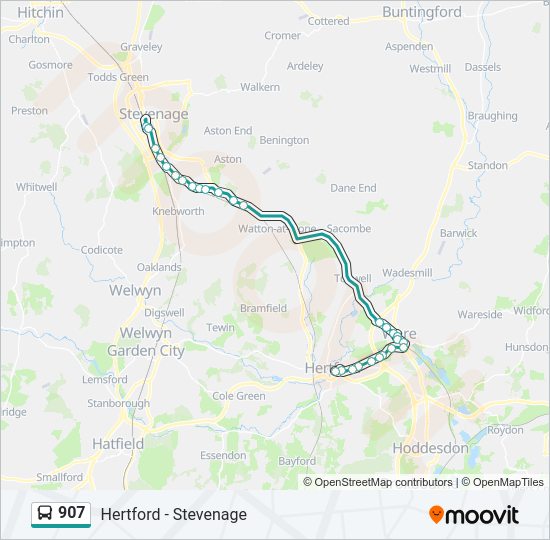 907 Bus Line Map