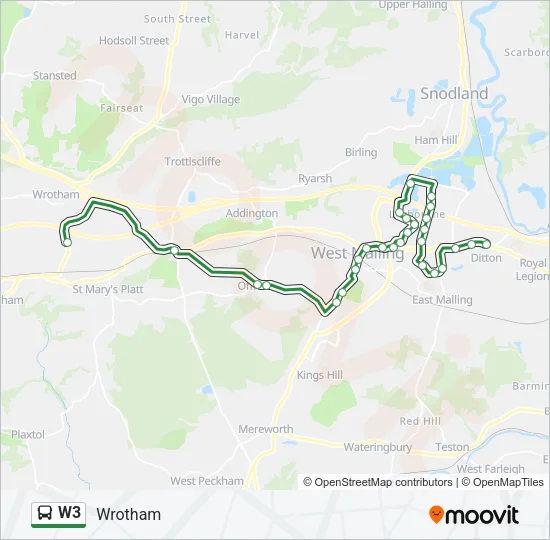 W3 Bus Line Map