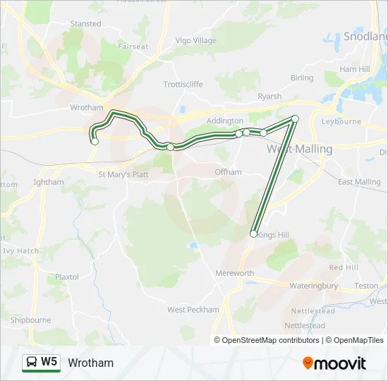 W5 Bus Line Map