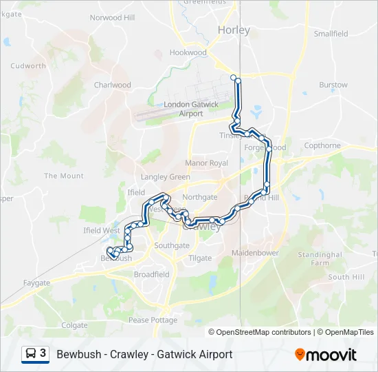 3 Bus Line Map