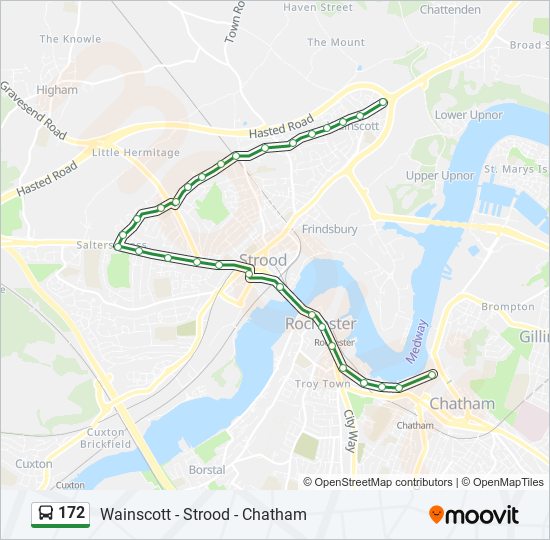 172 bus Line Map