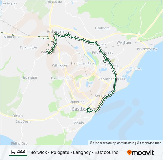 44A Bus Line Map