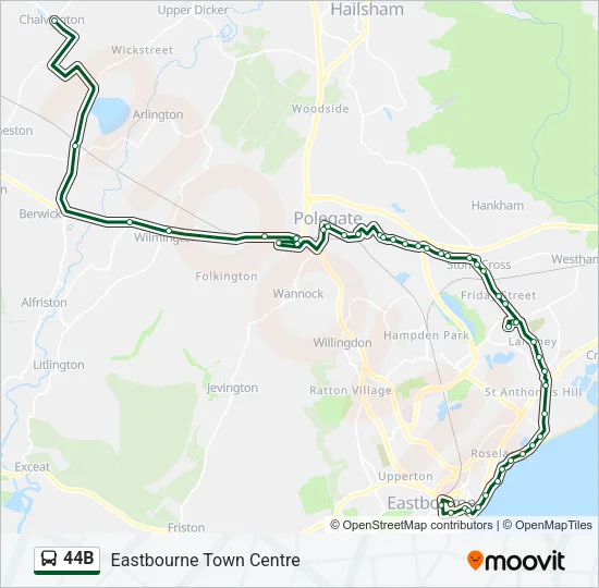 44B Bus Line Map