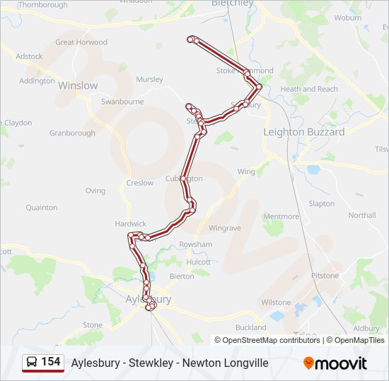 154 Bus Line Map