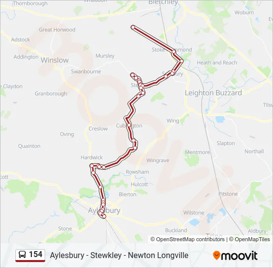 154 Bus Line Map