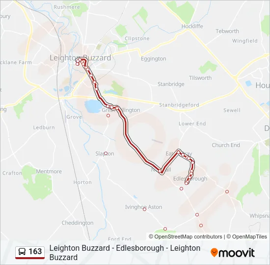 163 Bus Line Map