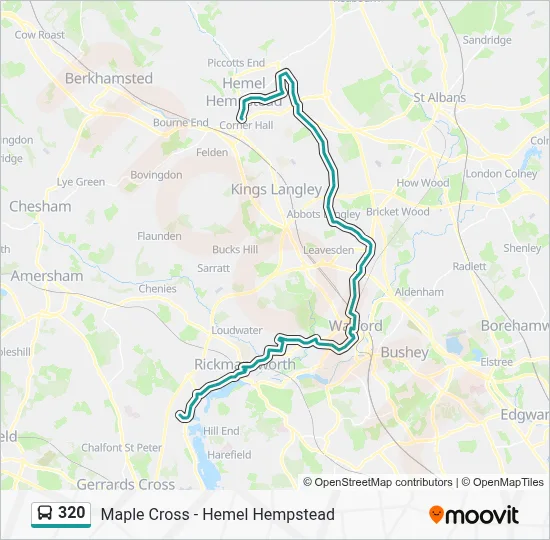 320 Route: Schedules, Stops & Maps - Hemel Hempstead (Updated)
