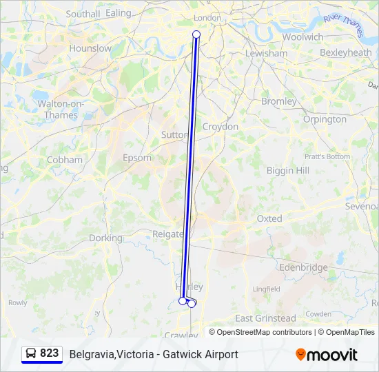 823 Bus Line Map