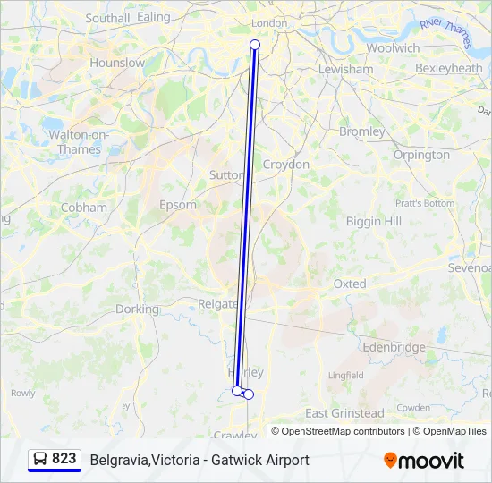 823 Bus Line Map