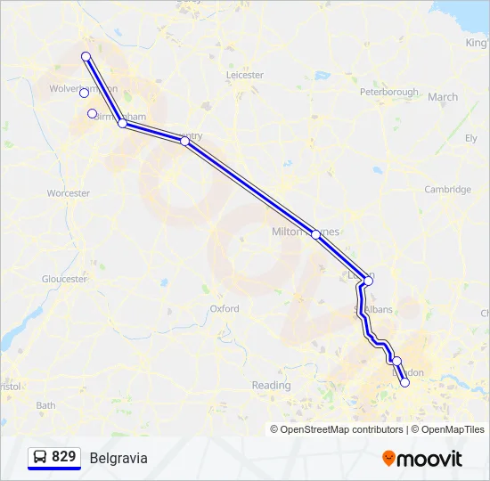 829 Bus Line Map
