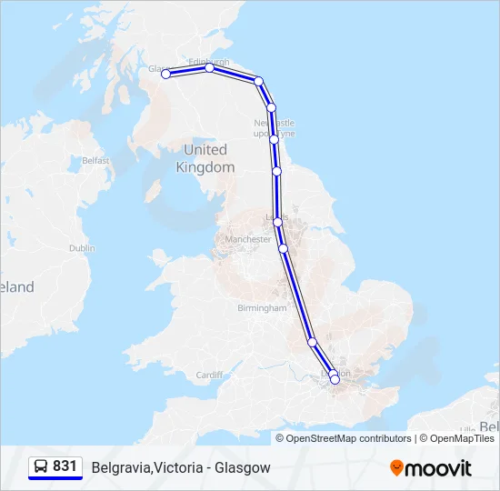 831 Bus Line Map