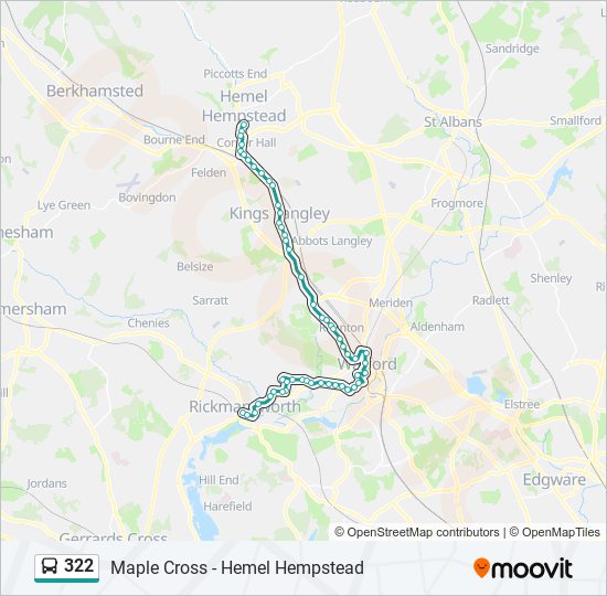 322 Route: Schedules, Stops & Maps - Rickmansworth (Updated)