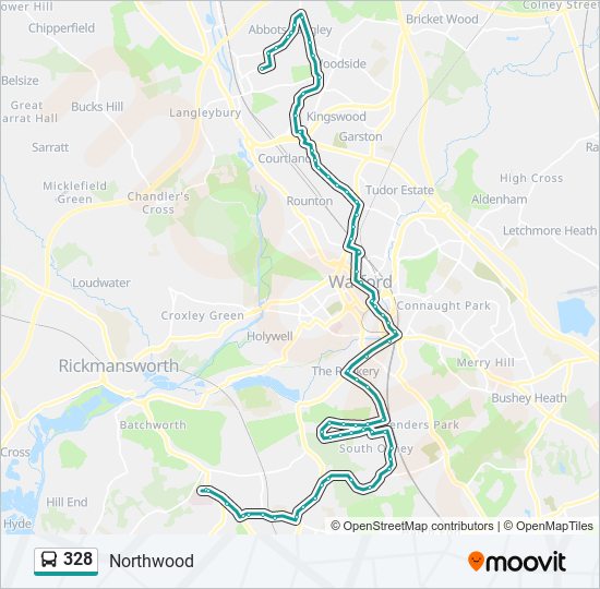 328 bus Line Map