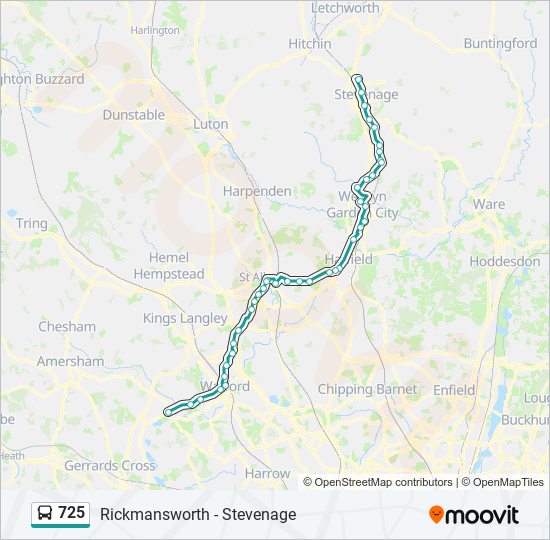 725 Route: Schedules, Stops & Maps - Rickmansworth (Updated)