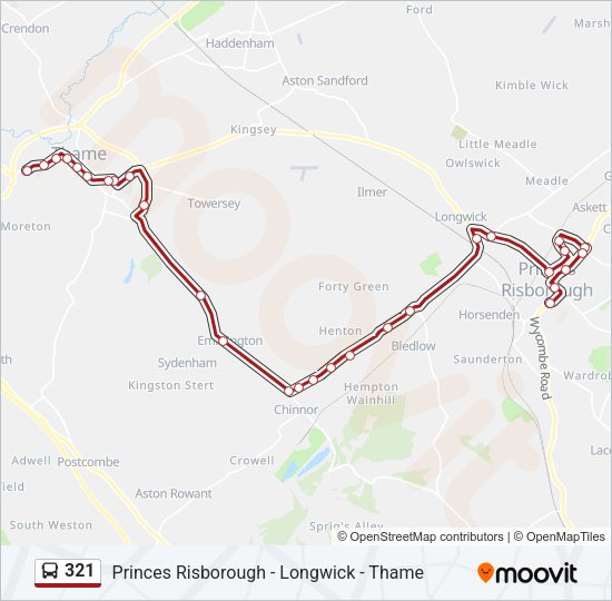 321 Bus Line Map