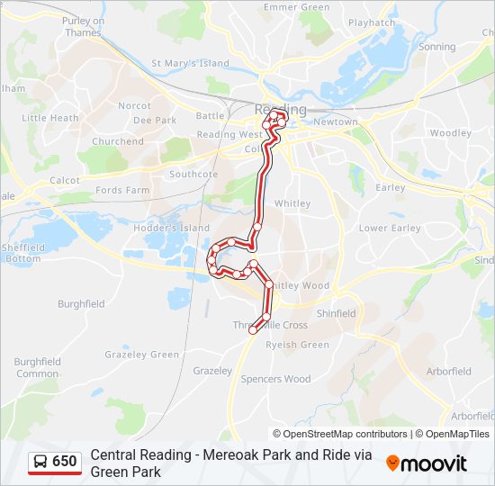 650 Bus Line Map
