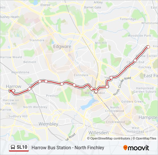 SL10 Bus Line Map