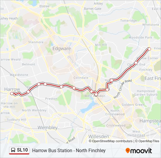 sl10 Route: Schedules, Stops & Maps - North Finchley (Updated)