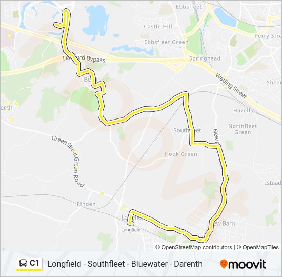 C1 Bus Line Map