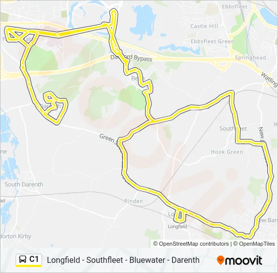 C1 Bus Line Map