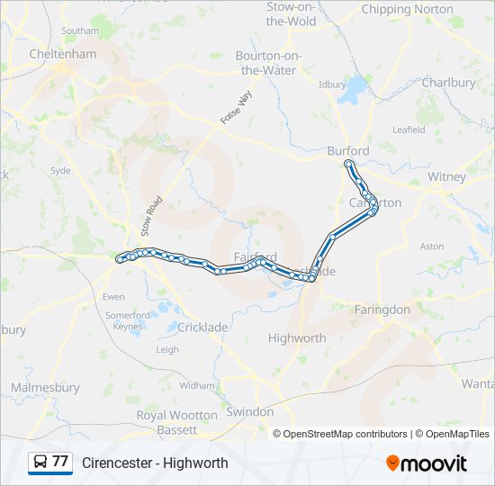 77 Route: Schedules, Stops & Maps - Burford (Updated)