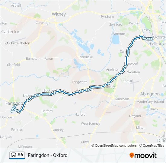 S6 Bus Line Map