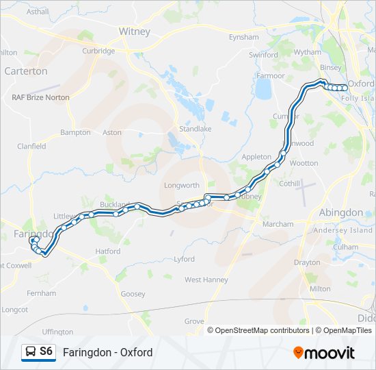S6 Bus Line Map