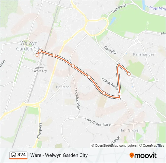 324 Bus Line Map