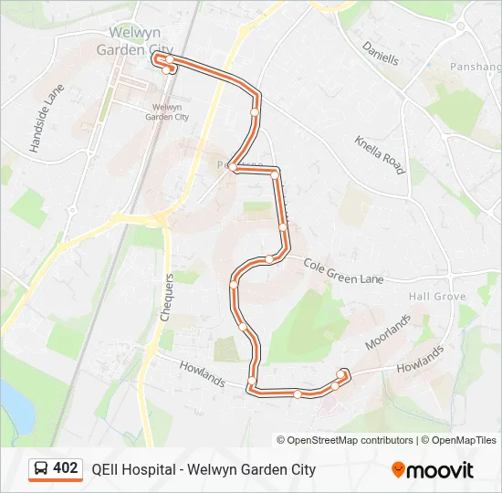 402 Route: Schedules, Stops & Maps - Welwyn Garden City (Updated)