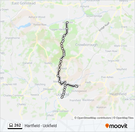 262 Bus Line Map
