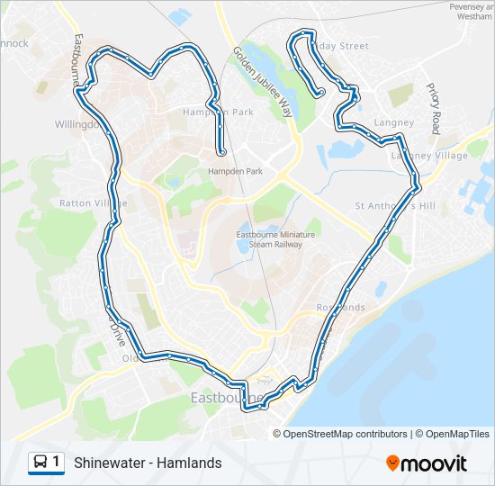 1 Bus Line Map