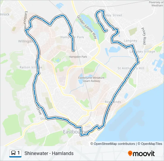 1 Bus Line Map