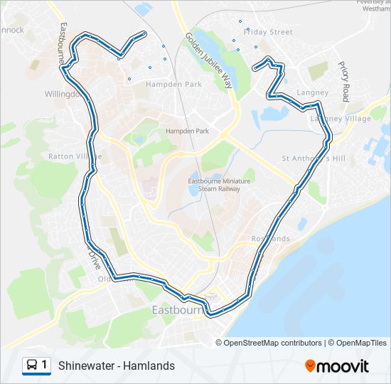 1 bus Line Map