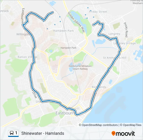 1 Bus Line Map