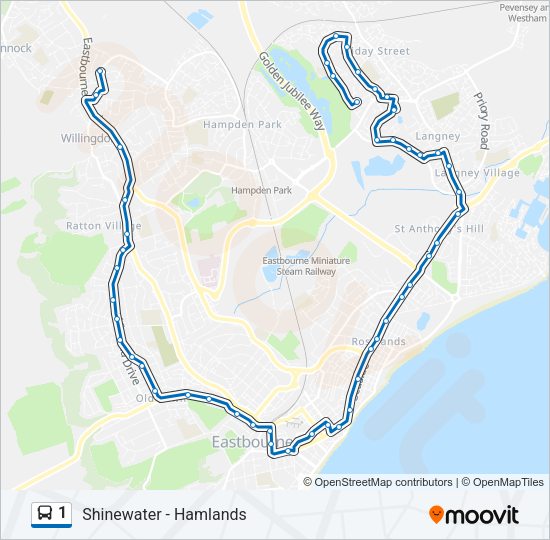 1 Bus Line Map