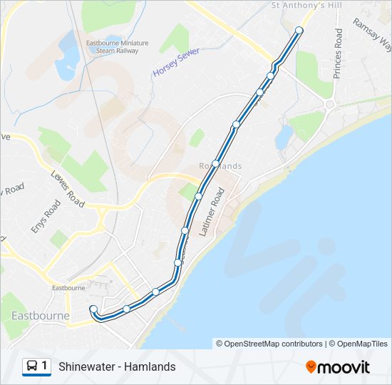 1 Bus Line Map