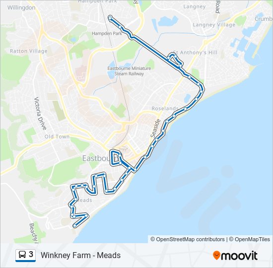 3 Route: Schedules, Stops & Maps - Hampden Park (Updated)