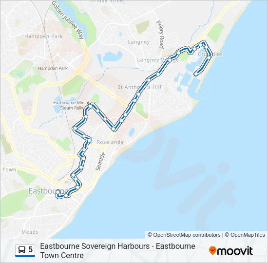 5 Bus Line Map