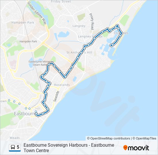 5 Route: Schedules, Stops & Maps - Sovereign Harbour North (Updated)