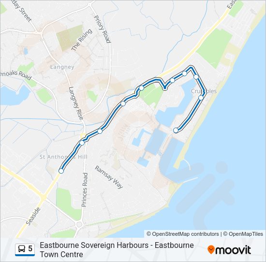 5 Bus Line Map