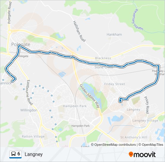 6 Bus Line Map