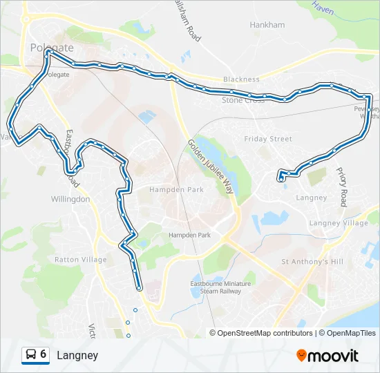 6 Bus Line Map