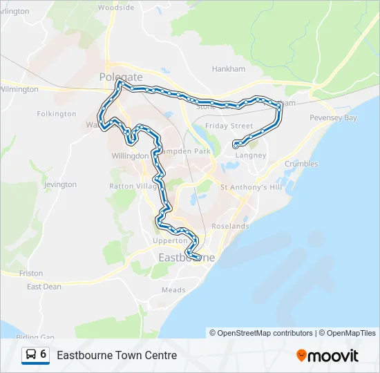 6 Bus Line Map