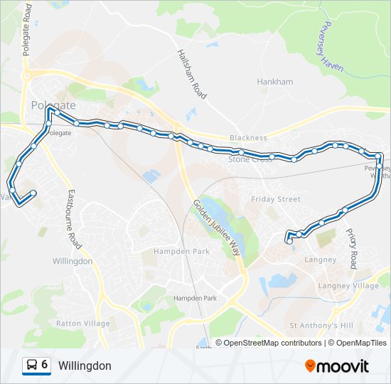 6 bus Line Map